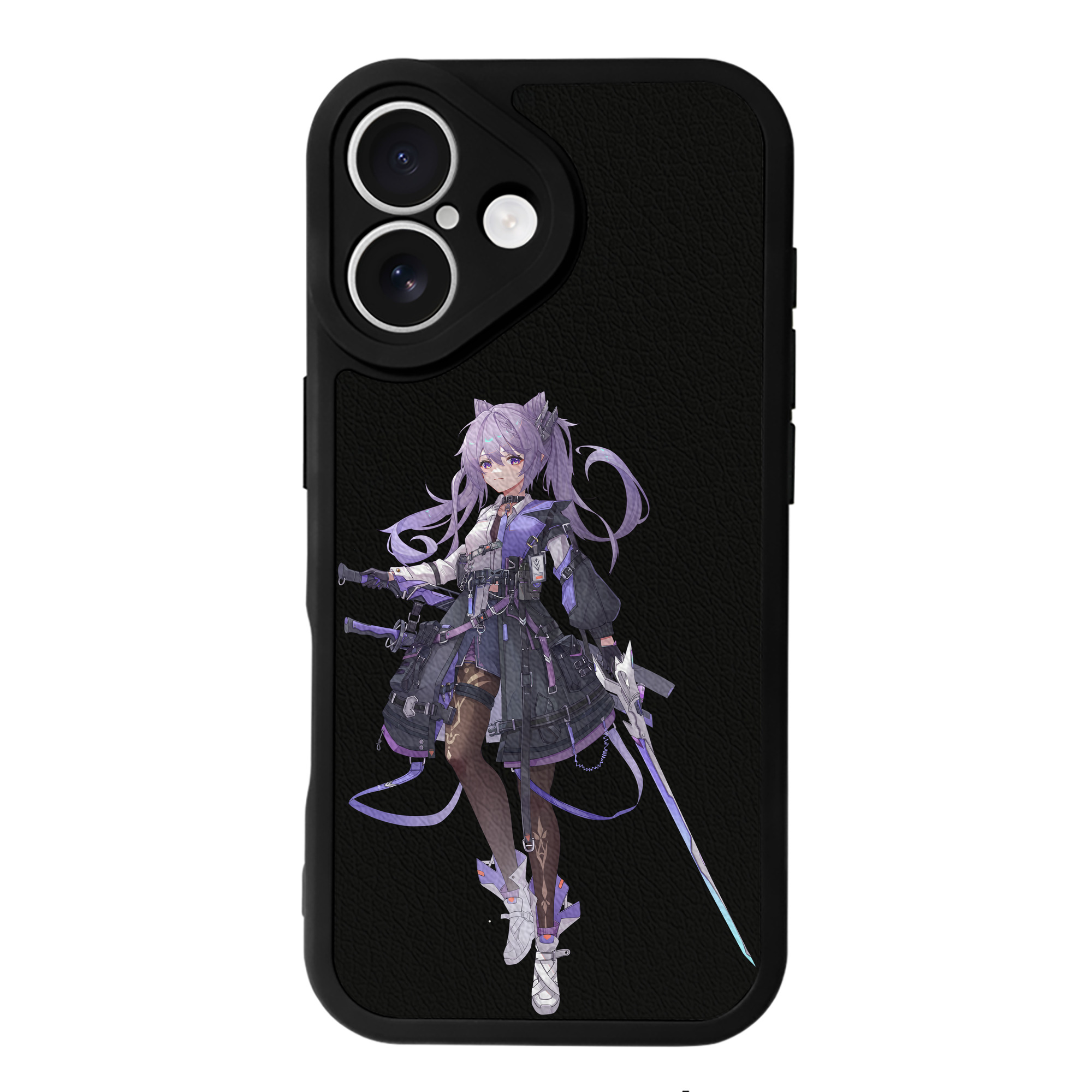 げんし神 刻晴 こくせい genshin Kokusei 【iPhone 16シリーズ対応】シリコンスマホケース（レザー調） 材質：シリコン